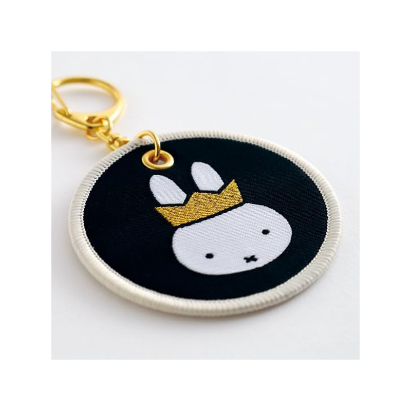 Green Flash GMB-017 Miffy Patch Key Holder, Black, Approx. W