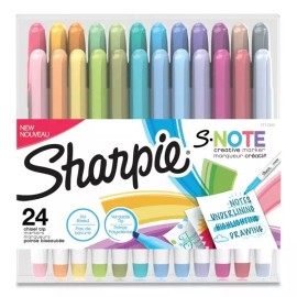 Sharpie S Note Creative Markers 24 Assorted Color Versatile 2 In 1 Tip New In PK