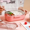 Ausenzup Stainless Steel Lunch Box, Portable Bento Box for Adults,