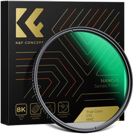 K&F Concept 46mm True Color Polarising Filter Circular Polarizing CPL, Ultra Definition, 28 Layer Multi Coated Polarized MRC Filter (Nano-X Series)