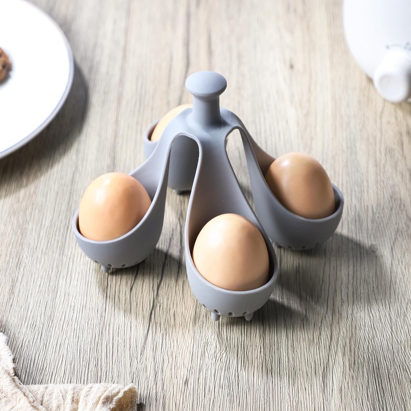 Silicone Egg Boiler Rack for Making Soft or Hard Boiled