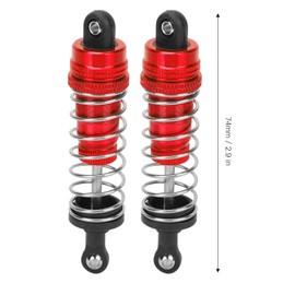 VGEBY RC Shock Absorber Damper Set, 4 Pieces, Adjustable, Spring, Suitable for MN86 MN86S MN86K MN86KS 1/12 RC Caterpillars (Red) Accessories for Model Cars