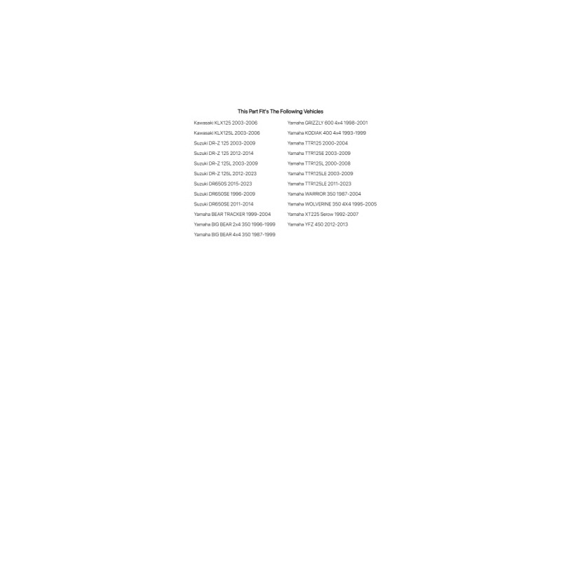 Mikuni Main Jet Application 4/Pk Lrg Rnd #160