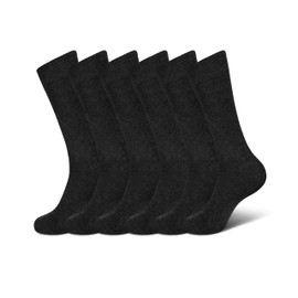 Elina fashion Dress Socks 6 Black Pack of 6 Size - 14 to 16