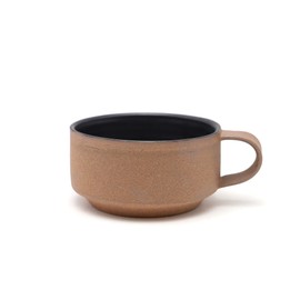 Rikizo R-921753 Soup Cup, Otomo Brown, Diameter 4.3 x Depth 5.4 x Height 2.4 inches (11 x 13.8 x 6 cm), 13.8 fl oz (385 ml), Made in Japan
