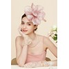 Gionforsy Kentucky Derby Hat Fascinator Veil Fascinator Headband Lace Gloves