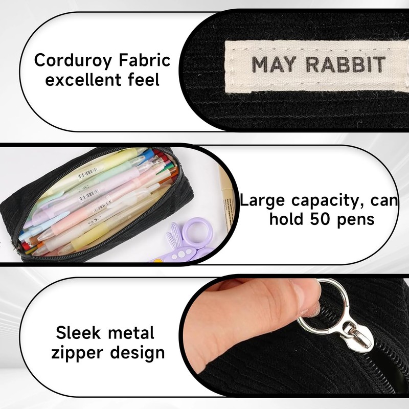 NECXON Large Capacity Elegant Pencil Case for Stationery & Cosmetics