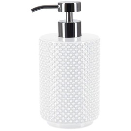 Spirella Mero White Bathroom Accessory Soap Dispenser Ceramic, White, 16 x 8 cm