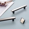 BEROSSA Nickel and Black Cabinet Pulls Brushed Nickel and Matte