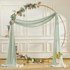 Wedding Arch Draping Fabric 28" x19FT, Sheer Chiffon Fabric Backdrop,1