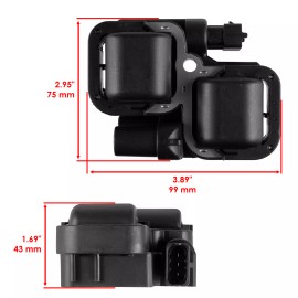 Caltric Ignition Coil for Seadoo GSX RFI 1999 / GTX RFI 2000 2001 2002 / 3D RFI 2005