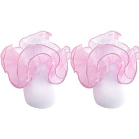 Snegyu Girls Frilly Socks Toddler Kids Princess Ruffle Ankle Socks with Big Double Lace for Dance Shows Party & Performance 1-3 Years