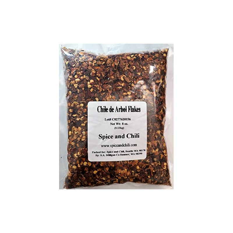 Chile de Arbol Flakes, 8oz