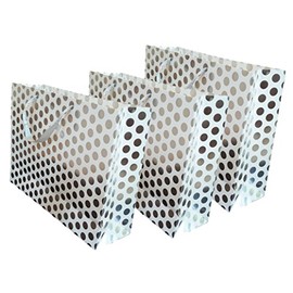 FlexiGoods 3-Pack 10.25" H X 12.25" W Premium Quality Gift Bags (3, Silver)