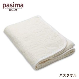 Pashima Bath Towel, Size 27.6 x 51.2 inches (70 x 130 cm), Absorbent, Gauze Quilt, Made in Japan