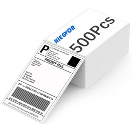Shipping Stickers, 4 x 6, Pack of 500 Labels/Stacks, Thermal Paper Shipping Labels for Label Printers, Waterproof Labels, Paper (10.2 x 15.2 cm, White)