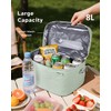 WONDAY Insulated Lunch Box for Women, 8L Green Puffy Lunch