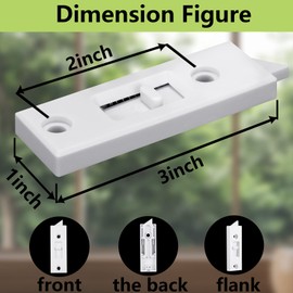 Window Latch Locks Window Parts and Hardware Tilt Latch Plastic Construction, Spring Loaded, 2 Inch Hole Center Spacing Sliding Lock Replacement(12 Pieces)