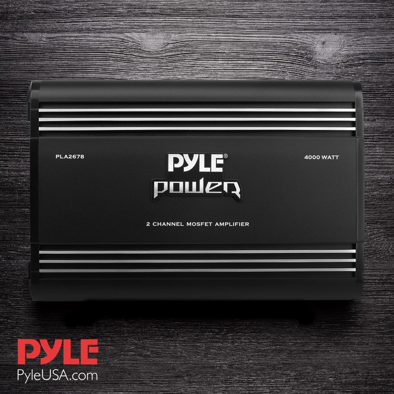 Pyle 2 Channel Car Stereo Amplifier - 4000W Dual Channel