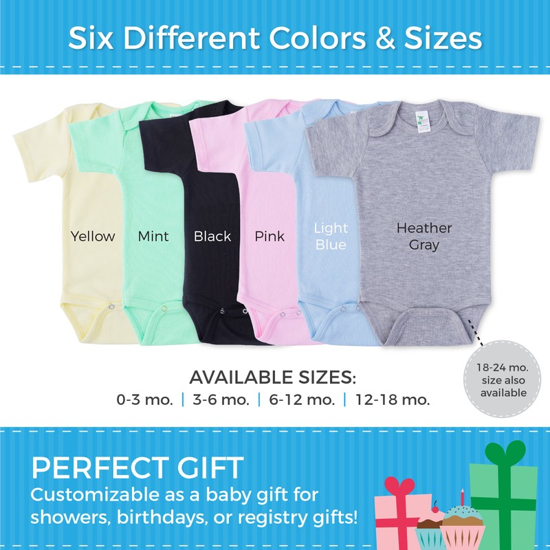 Laughing Giraffe Baby Blank Short Sleeve Unisex One Piece Bodysuit