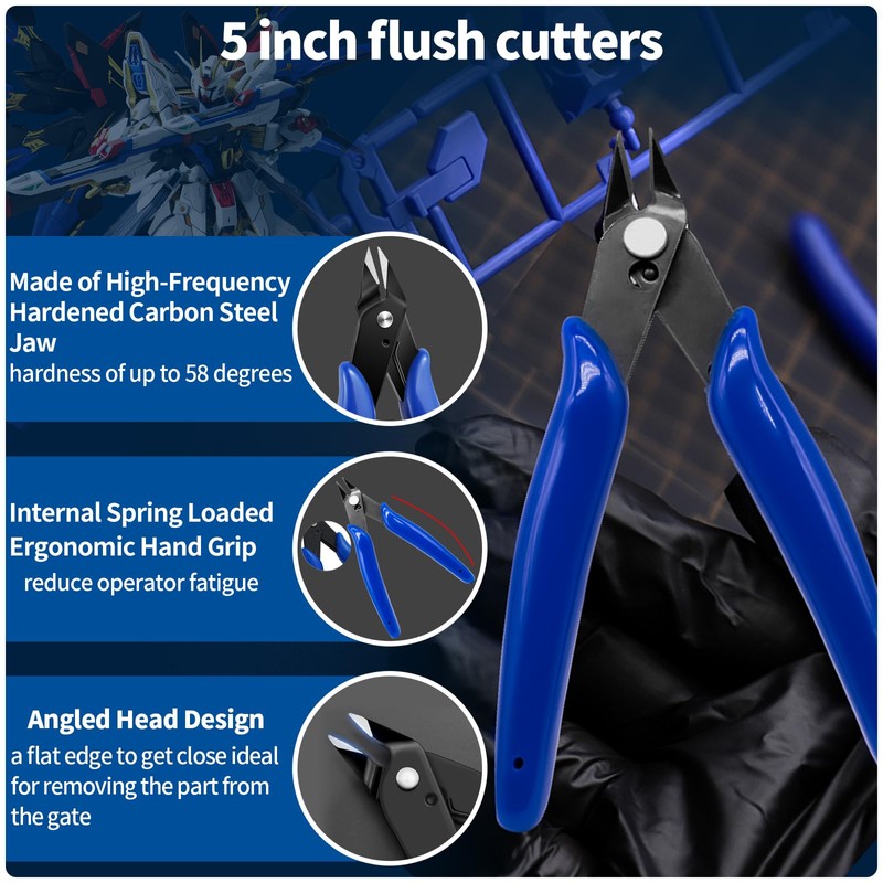 Waltool 15Pcs Gundam Modeling Tools Set, Basic Modeler Craft Hobby