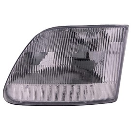 HEADLIGHTSDEPOT Headlight CAPA Certified Left Driver Side Compatible with 1997-2002 Ford Expedition All Models / 97-03 F-150/04 F-150 Heritage All Models