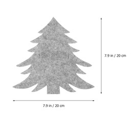 4PCS Christmas Tree Cutlery Holder Felt Christmas Tableware Holders Forks Bag Xmas Tree Silverware Pouch Pockets Xmas Dinner Table Centerpieces Decor