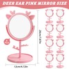Super Ubelle 8 Pcs Deer Ear Vanity Mirror for Girls