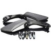 MotorToGo Black Carbon Mini Motorcycle Rearview Mirrors Compatible for 2018