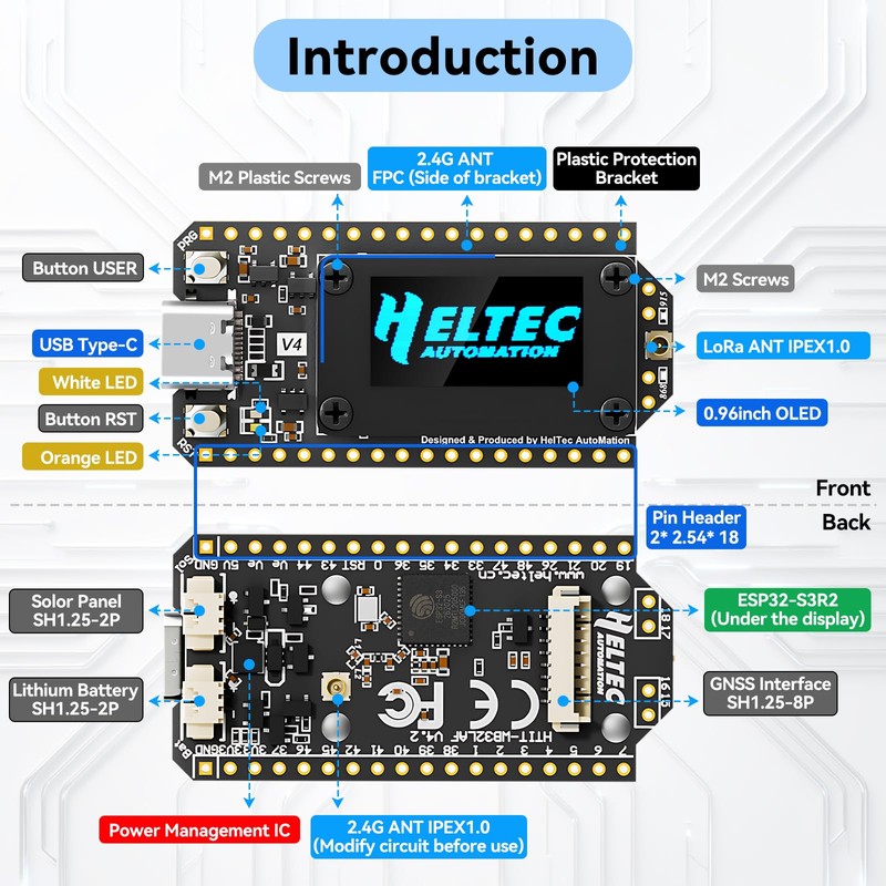 Meshnology ESP32 LoRa V4 Development Board + L76 GNSS Module