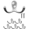 Fuxxer® 5 x Classic Double Hooks, Wardrobe Hooks, 70 x