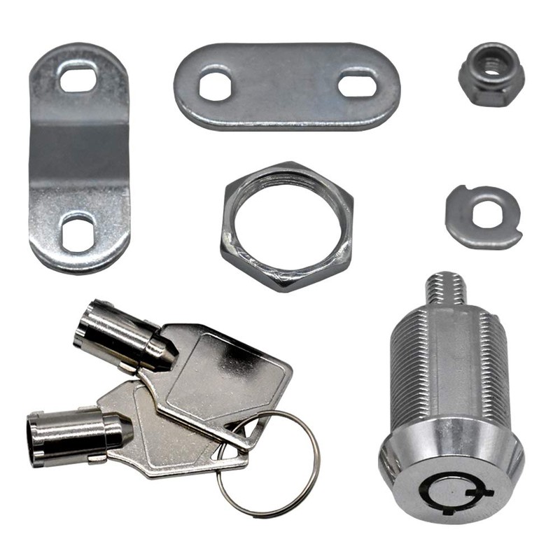 2Pcs Tubular Cam Lock 1 inch Cabinet Lock Keyed Alike