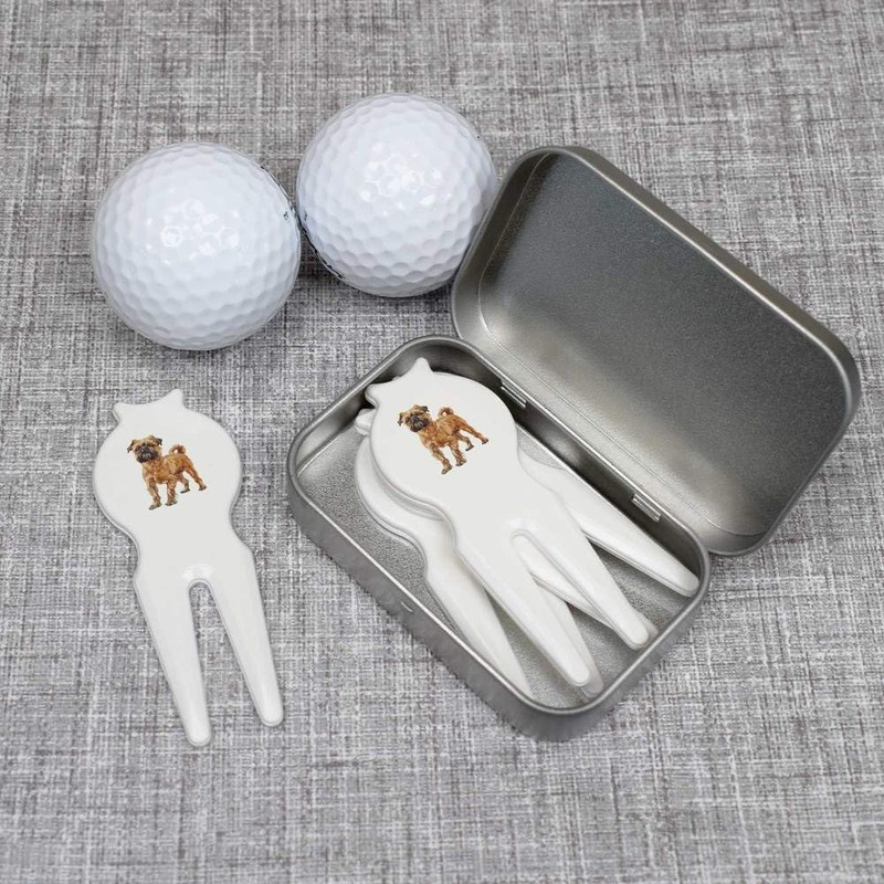 Azeeda 'Brüsseler Griffon stehend' Golf Divot Werkzeug Geschenkset (GO00064606)