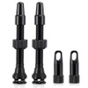 2PCS Bike Tubeless Presta Valve Stem, Black, Integrated Core Removal