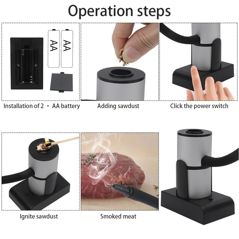 Portable Food Smoker Smoking Machine Handheld Smoke Infuser for Cocktail