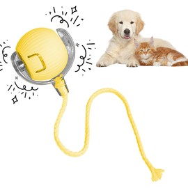 Oiuyamn 2025 Upgraded Interactive Cat Ball Toy, Automatic Rolling Cat Ball, Intelligent Mobile Kitten Toy with Elastic Mesh Tail, Motorized Cat/Dog Ball Toy for Indoor Pet Cat