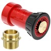 QWORK 1-1/2" NST/NH Fire Hose Nozzle & Brass Nipple Fitting