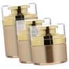 VICASKY 3 Pcs Airless Pump Jars Refillable Travel Bottles with