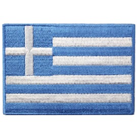 Greece Flag Patch Embroidered Greek Applique Iron On Sew On National Emblem