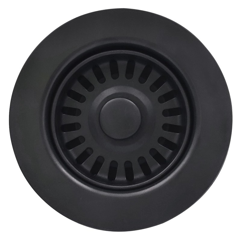 Black Polymer Drain Kitchen Sink Drain Assembly with 2 Removable