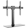kenable Universal Pedestal Swivel & Tilt TV Stand Glass for