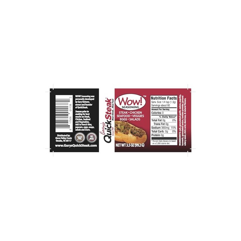 Gary's QuickSteak Wow! Seasoning | No MSG | Adds Flavor