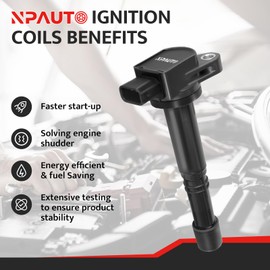 Ignition Coil Pack Set of 4 Replacement for L4 2.0 2.4 Honda CRV, Accord, Civic Si, Element, Acura RSX, Acura CSX 2002 2003 2004 2005 2006 2007 2008 2009 2010 2011, UF311 UF583