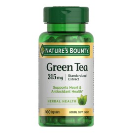 Natures Bounty Extracto de T Verde 315 mg  100 cpsulas, extracto estandarizado con 15 de polifenoles, sin gluten ni OMG, sin azcar ni lcteos          