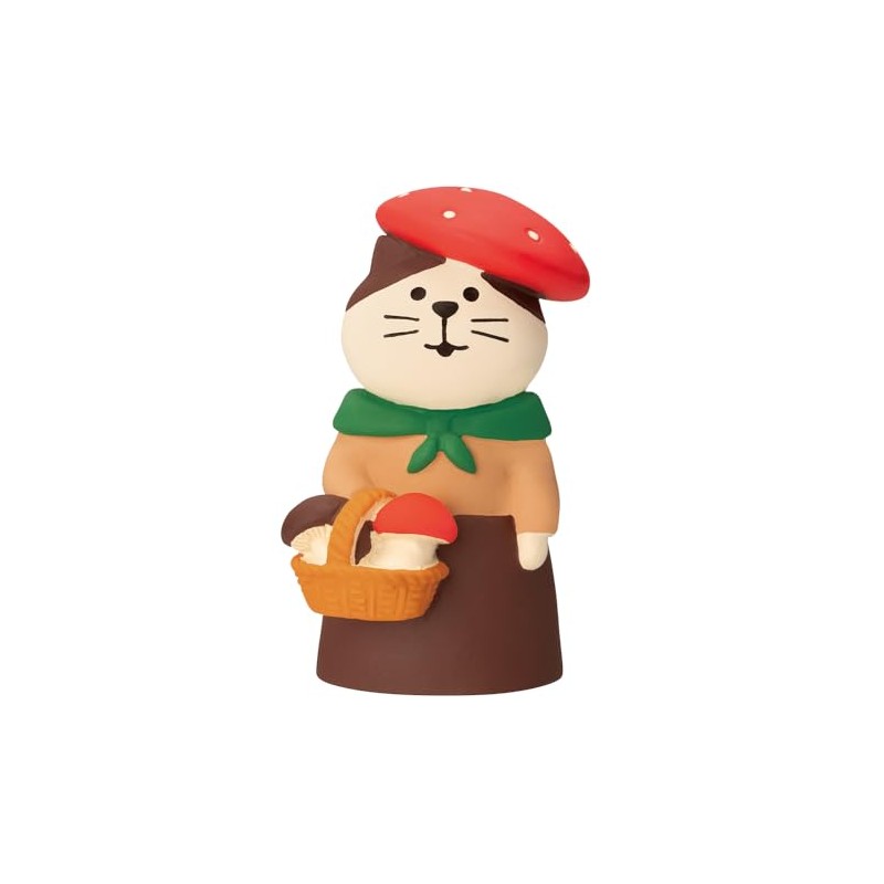 Deco Corporation Concombre Mushroom Girl Cat Size: Approx. W3 D3.2