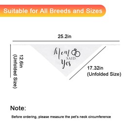 Mom Said Yes Dog Bandana Wedding Engagement Dog Scarf for Small Medium Large Dogs Proposal Dog Collar Bandana Wedding Photo Prop Pet Bandana for Dogs Puppies