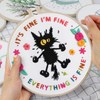 Louise Maelys Cute Cat Embroidery Kits for Beginners,Adults Starter Cross