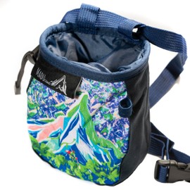 Madu Climb - Rock Climbing Chalk Bag Water Colour (Blue Artwork)