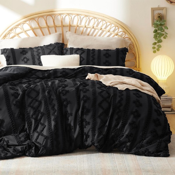 Bedsure Boho Duvet Cover King Size - Tufted King Duvet