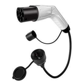 Qiping Type 2 to Schuko 16A, 3,5KW, 70CM, Electrical Car IEC 62196 Type 2 Charging Side Plug to Schuko Socket EV Charging Adapter For E-Bicycle, E-Motorcycle